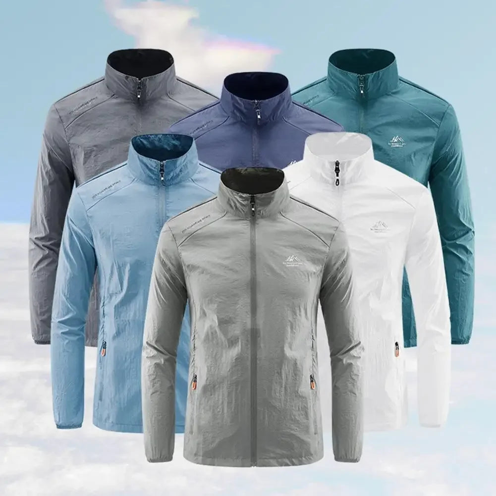 Summer Jackets Men Male Windbreaker Fishing Coats Father Ultrathin Sunscreen Jacket Youth Outerwearing Clohting Traveling Korean
