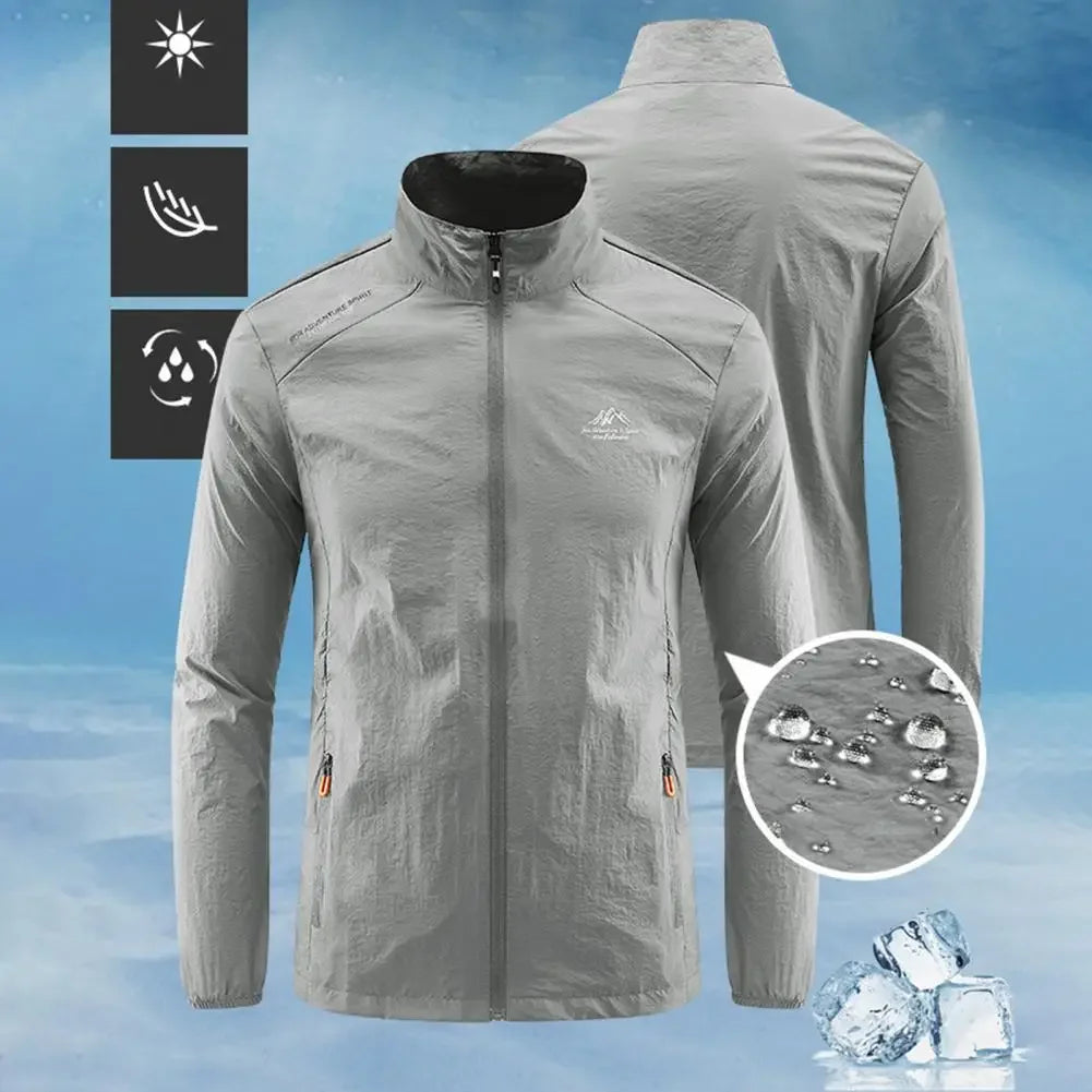 Summer Jackets Men Male Windbreaker Fishing Coats Father Ultrathin Sunscreen Jacket Youth Outerwearing Clohting Traveling Korean